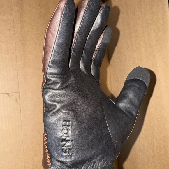 Honns Oliver Winter Gloves Mocha/Noir Size M - Picture 2 of 5
